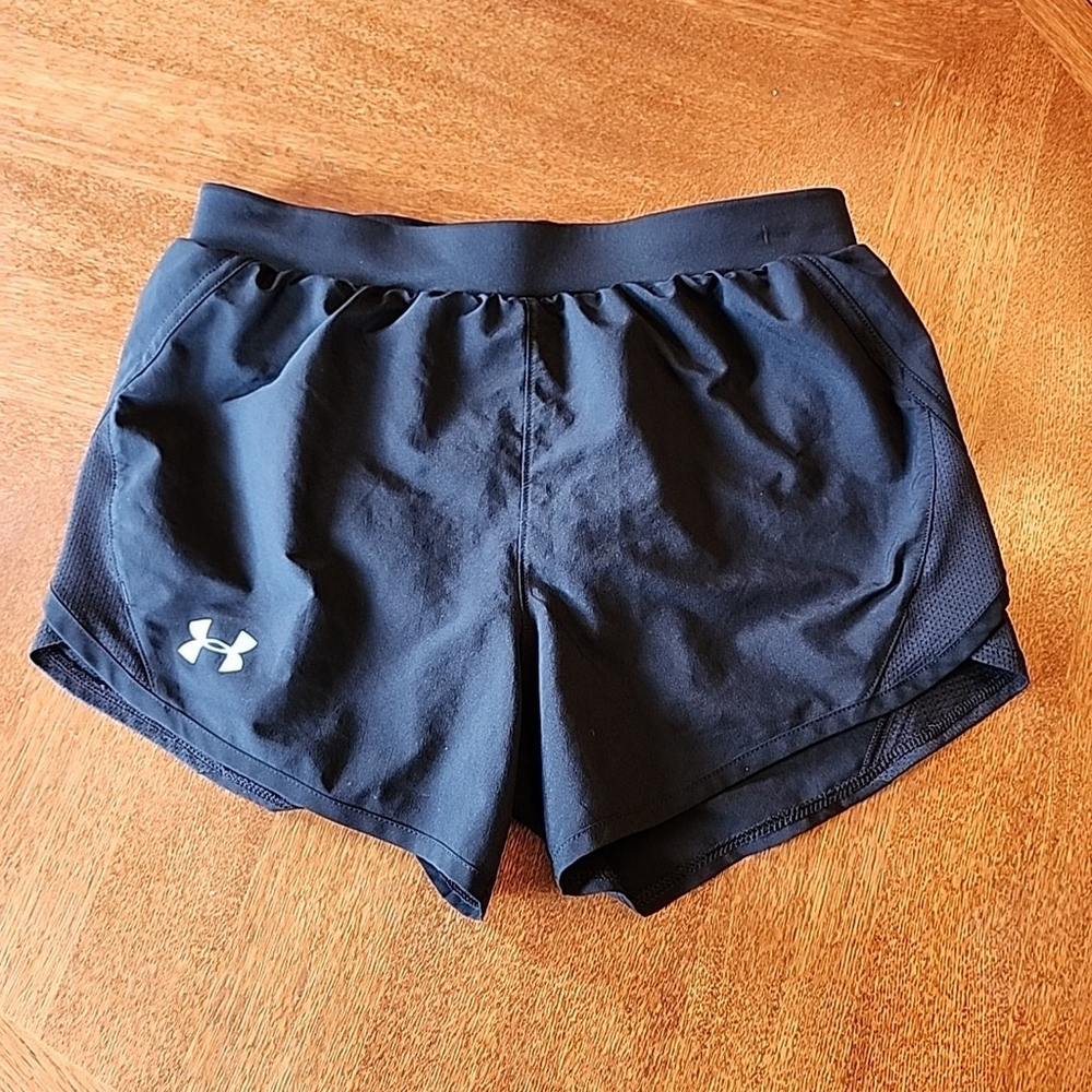 Under Armour Women's Heat Gear Mesh Sided Shorts Black, Size XS, Brief Lined